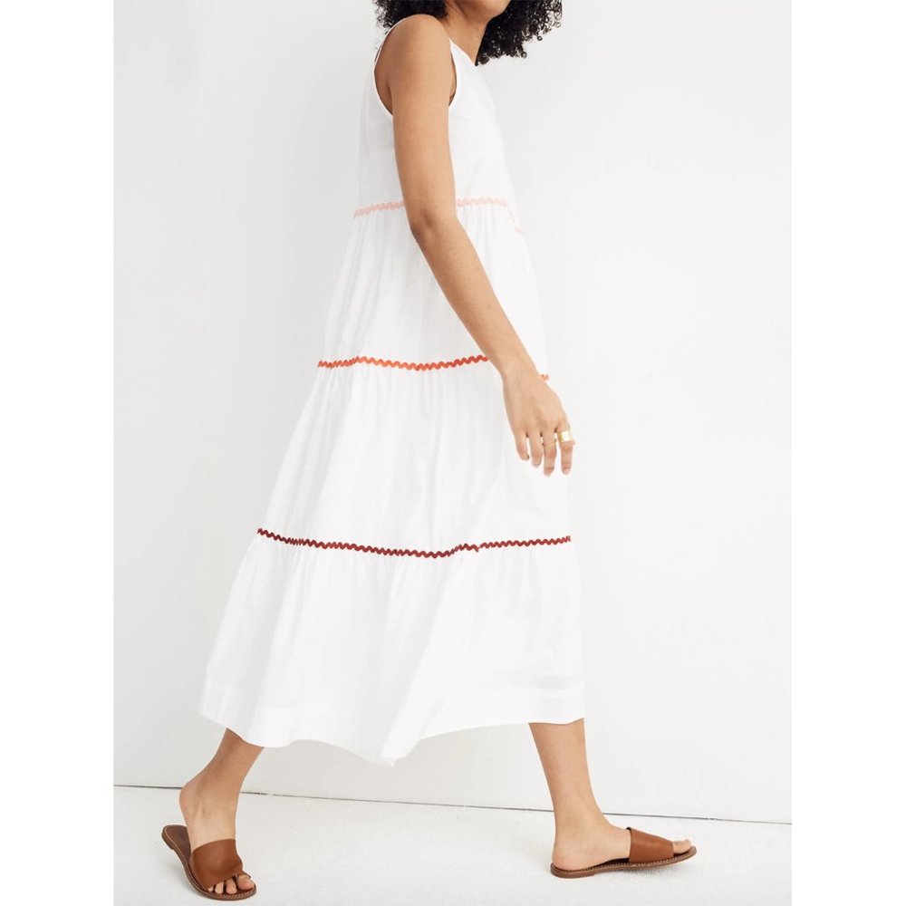 NWT Madewell Rickrack Cattail Dress in White XS - Picture 2 of 10